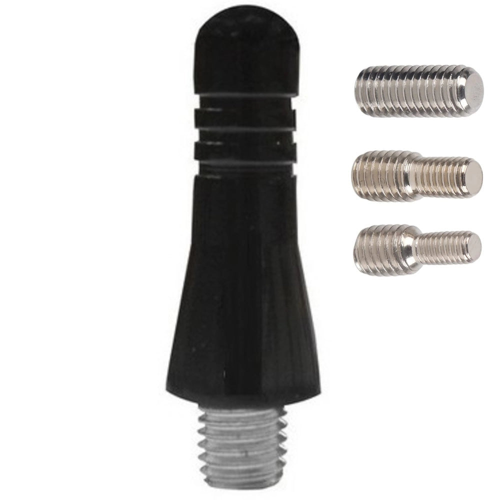Trade Shop - Antenna Corta Per Tetto Auto 3cm Con Adattatori Multiattacco Universale In Lega -
