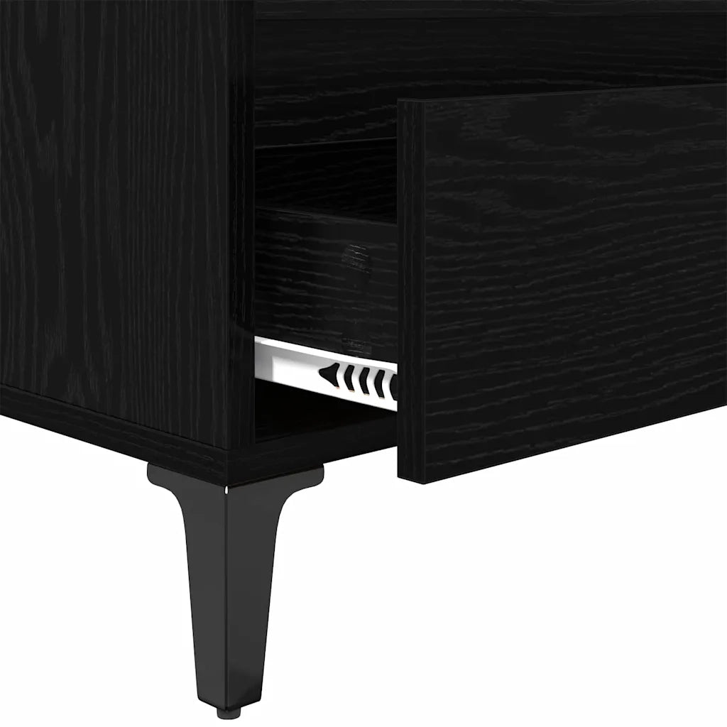 Mobile TV con cassetto Rovere Nero 100 x 34,5 x 44,5 cm 881470