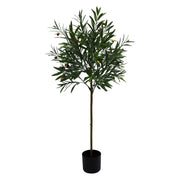 Set di 4 Piante Olivo Sintetico H120cm In Vaso Plastica