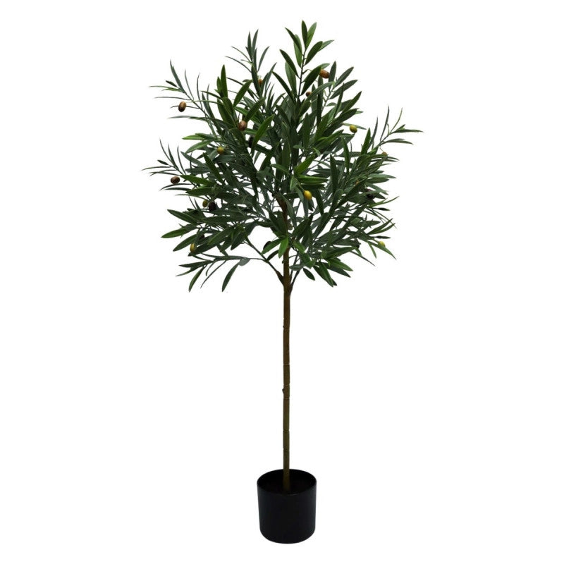 Set di 4 Piante Olivo Sintetico H120cm In Vaso Plastica