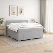 Letto box spring con materasso Grigio Chiaro 140 x 200 cm 3451220