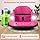 12V Auto Elettrica per Bambini con Telecomando, Autoscontro Elettrico con Luci LED Musica e Rotazione a 360°, Macchina Cavalcabile per Bambini 2-5 Anni (Rosa)