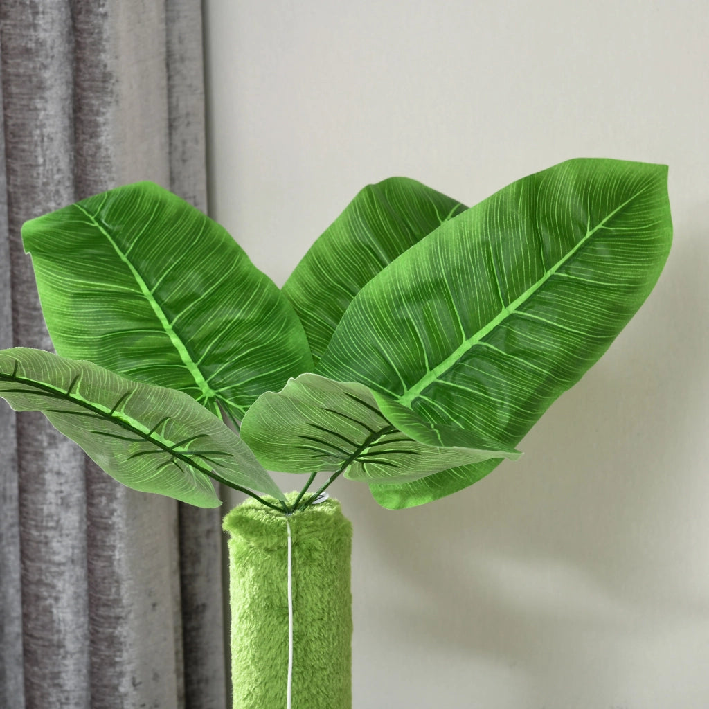 Tiragraffi Albero per Gatti con Amaca e Pallina ¨C zephmum ¨C Verde Sisal 49x49x142