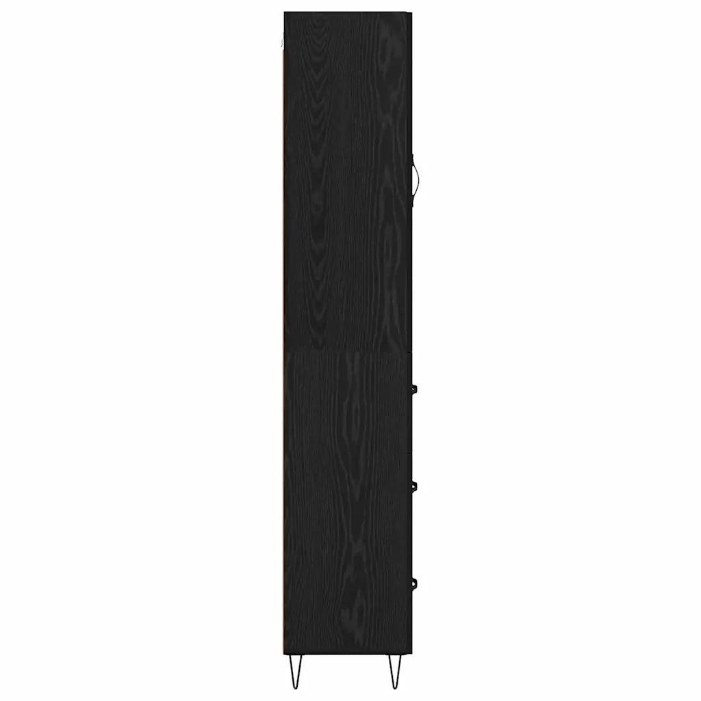 Credenza Rovere Nero 34,5 x 34 x 90 cm Legno multistrato 3402735