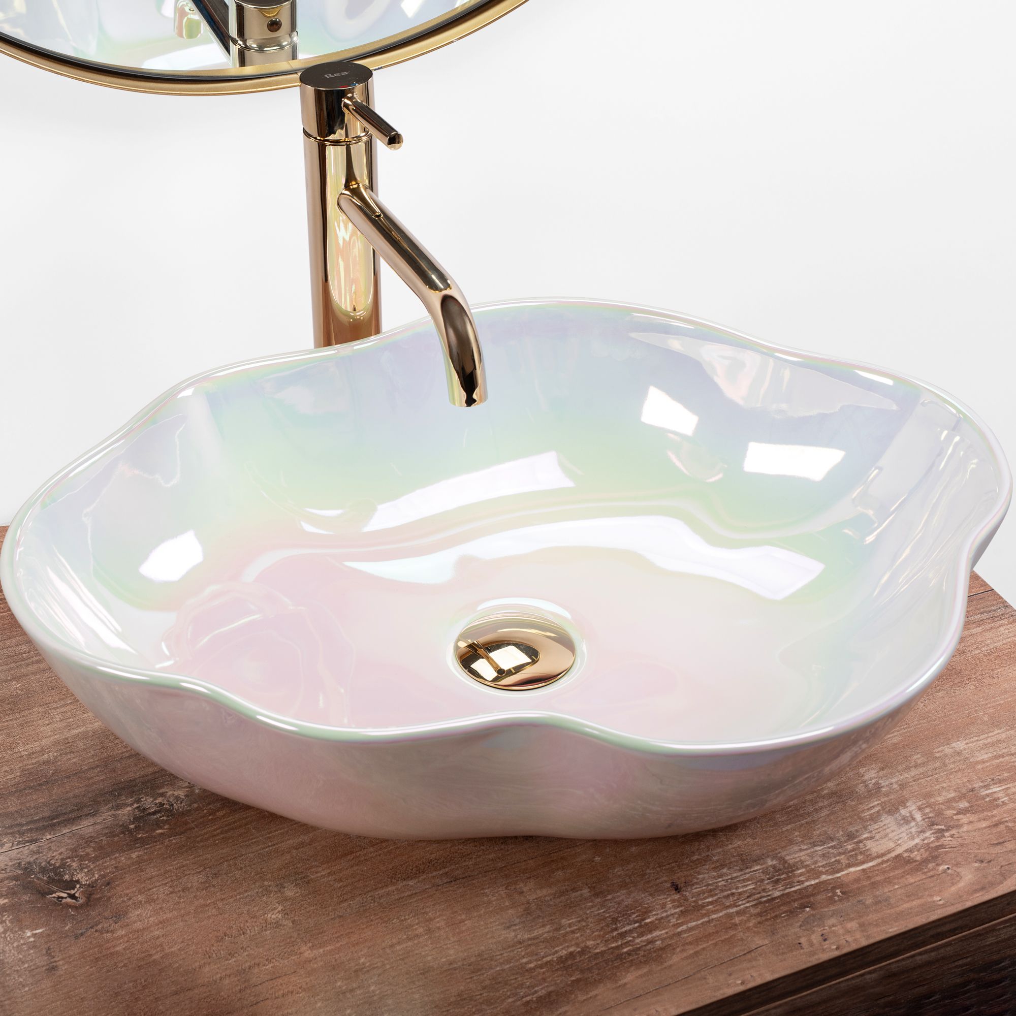 Lavabo Da Appoggio Rea Akoya Pearl
