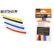 Trade Shop - Set 10 Pz Guaine Termorestringenti Termoretrattili Colorate 8x120 Mm Cavi 57094 -