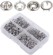 Bottoni da maglia - DIY - 50 pezzi - argento - diametro 9,5 mm