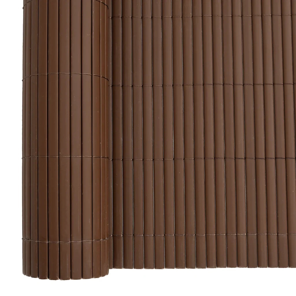 Recinzione da Giardino Bifacciale Marrone 1,8x3 m in PVC 42002621