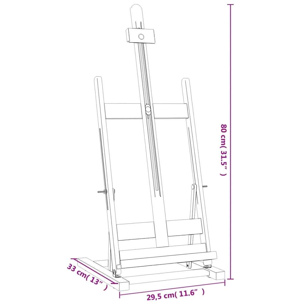 Cavalletto da Tavolo 29,5x33x80 cm in Legno Massello di Pino CFW9432002