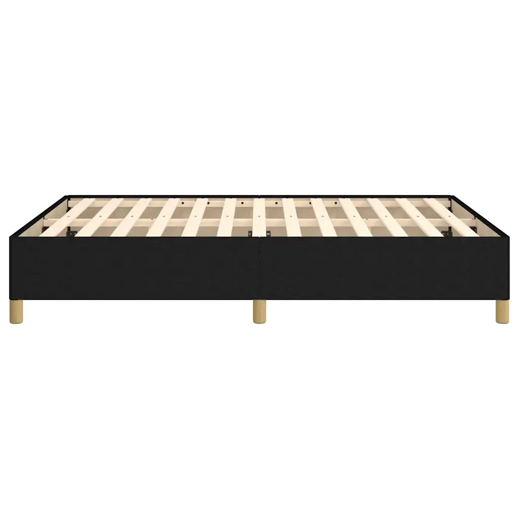 Letto matrimoniale | Letto per adulti | Giroletto senza Materasso Nero 140x200 cm in Tessuto