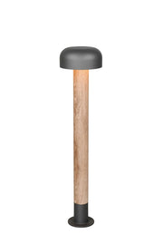 Palo alto da esterno, alluminio, antracite e legno, H 85 cm, Fraser
