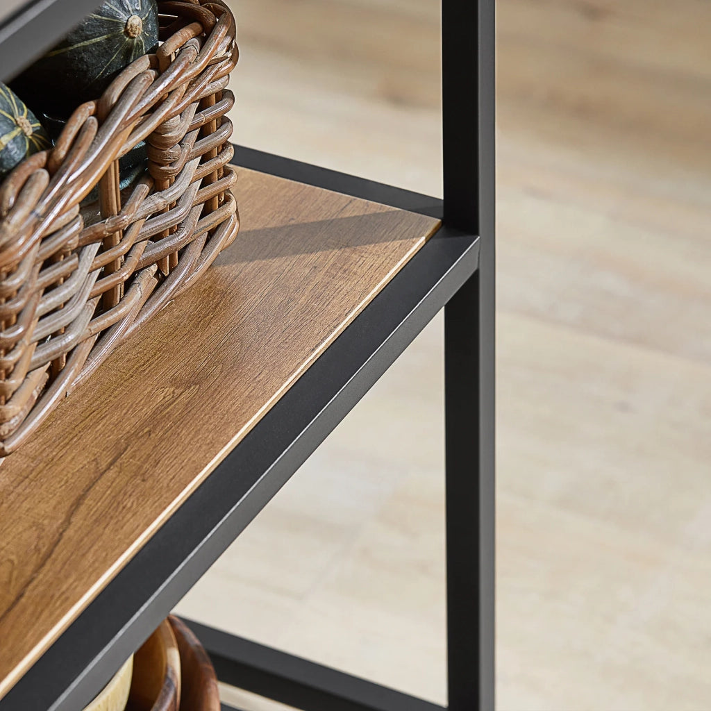 Carrello da cucina con 2 cassetti Mobile da ingresso Credenza Carrello portaoggetti design industriale, FKW112-PF