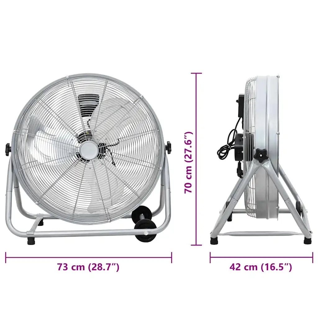 Ventilatore a tamburo Argento 73 x 42 x 70 cm Alluminio 42001423