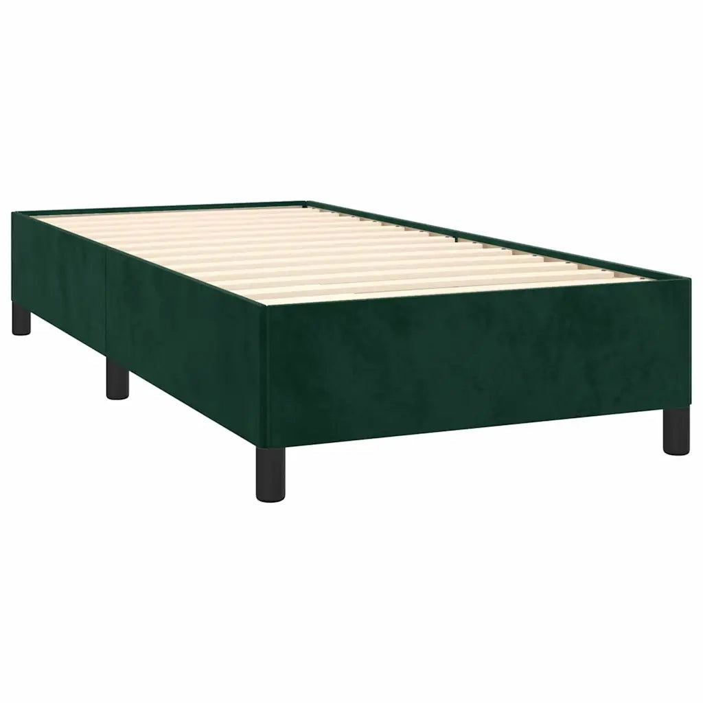 Giroletto senza Materasso Verde Scuro 90x190 cm in Velluto 347297