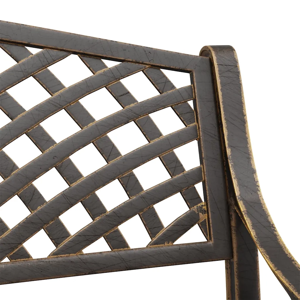 Panchina da Giardino | Panca da Giardino 102 cm in Alluminio Pressofuso Bronzo