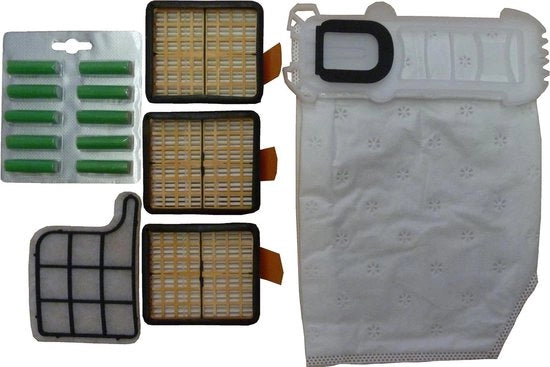 Aspiratore a sacco con tessuto a pelo di velluto 18x, filtro Hepa, filtro del motore, 10 stecchi per profumi verde