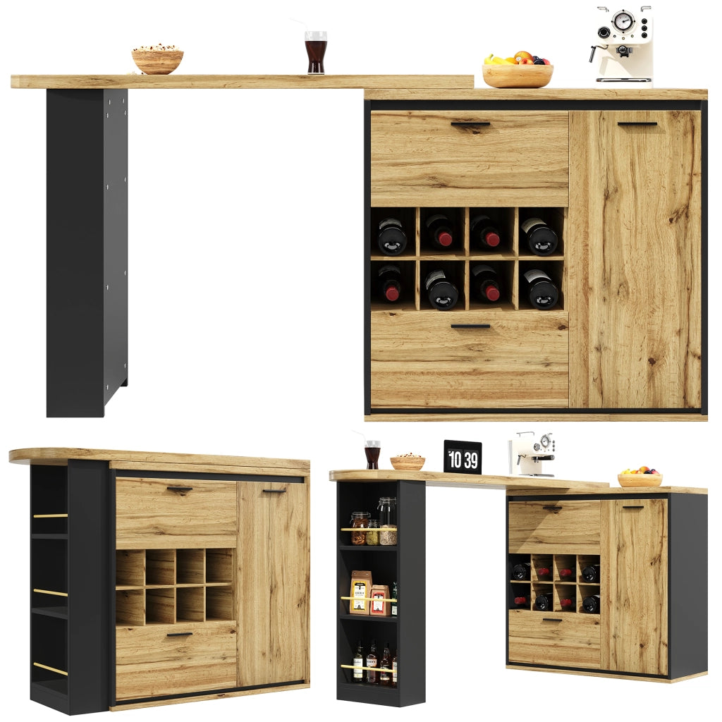 Tavolo da Pranzo Allungabile ¨C MINIMAL ¨C Piano Effetto Legno, 138-220x105 cm