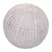 Sfera decorativa in poliresina bianca 8x8x8h