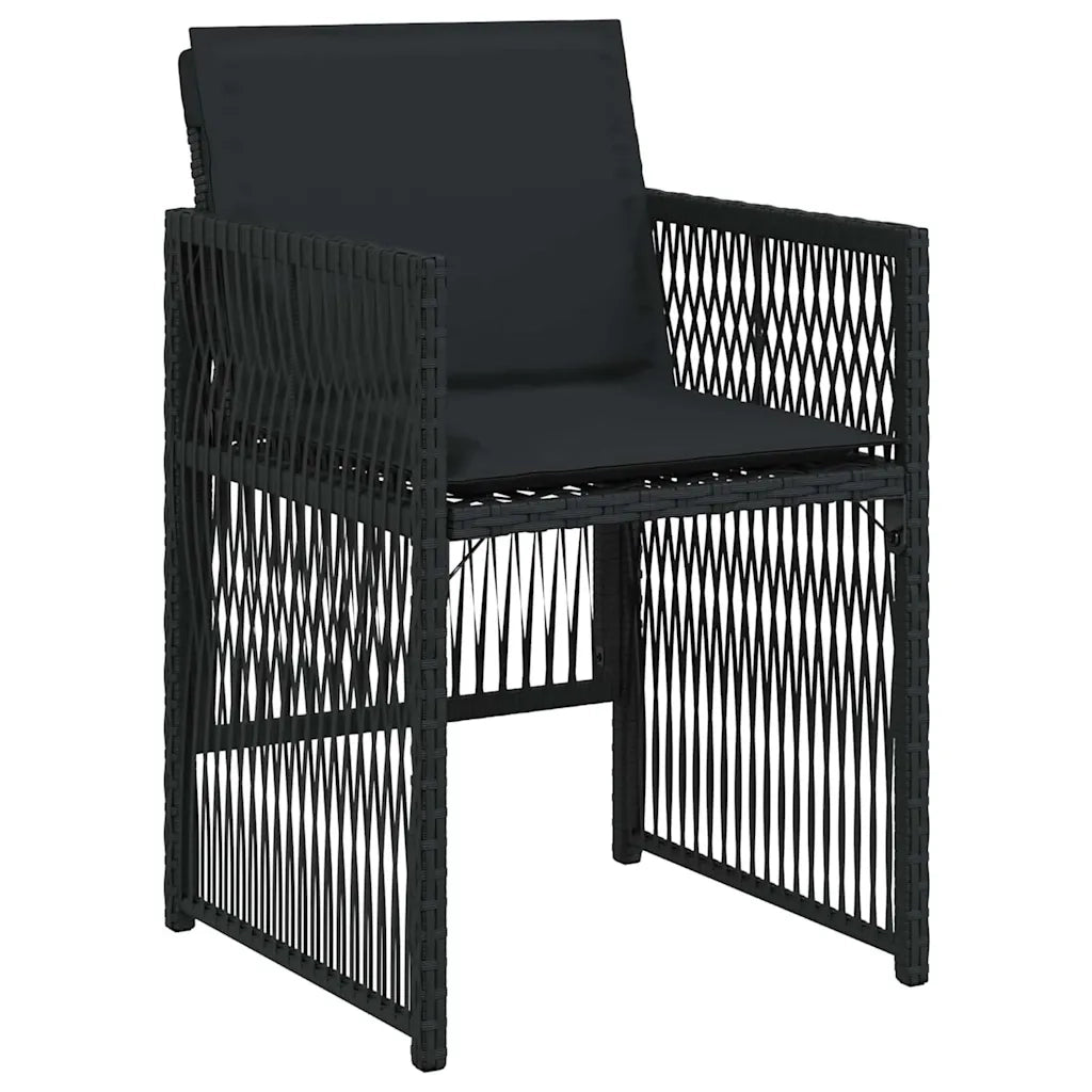 Set da Pranzo per Giardino 5 pcs Nero 3380650