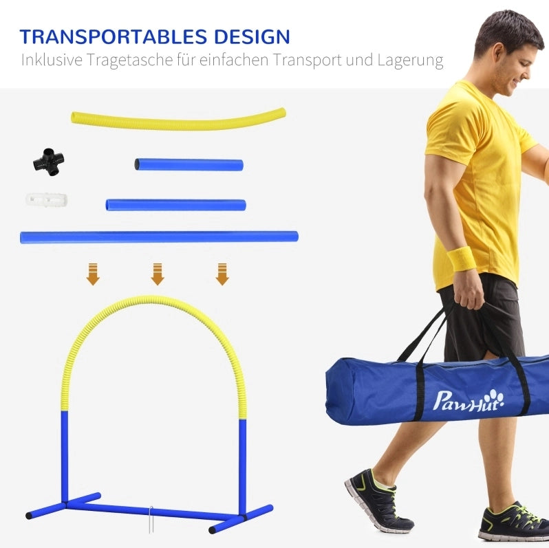 Set agility per cani con 4 archi e borsa da trasporto