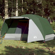 Tenda da Campeggio con Portico per 4 Persone Verde Impermeabile 94415