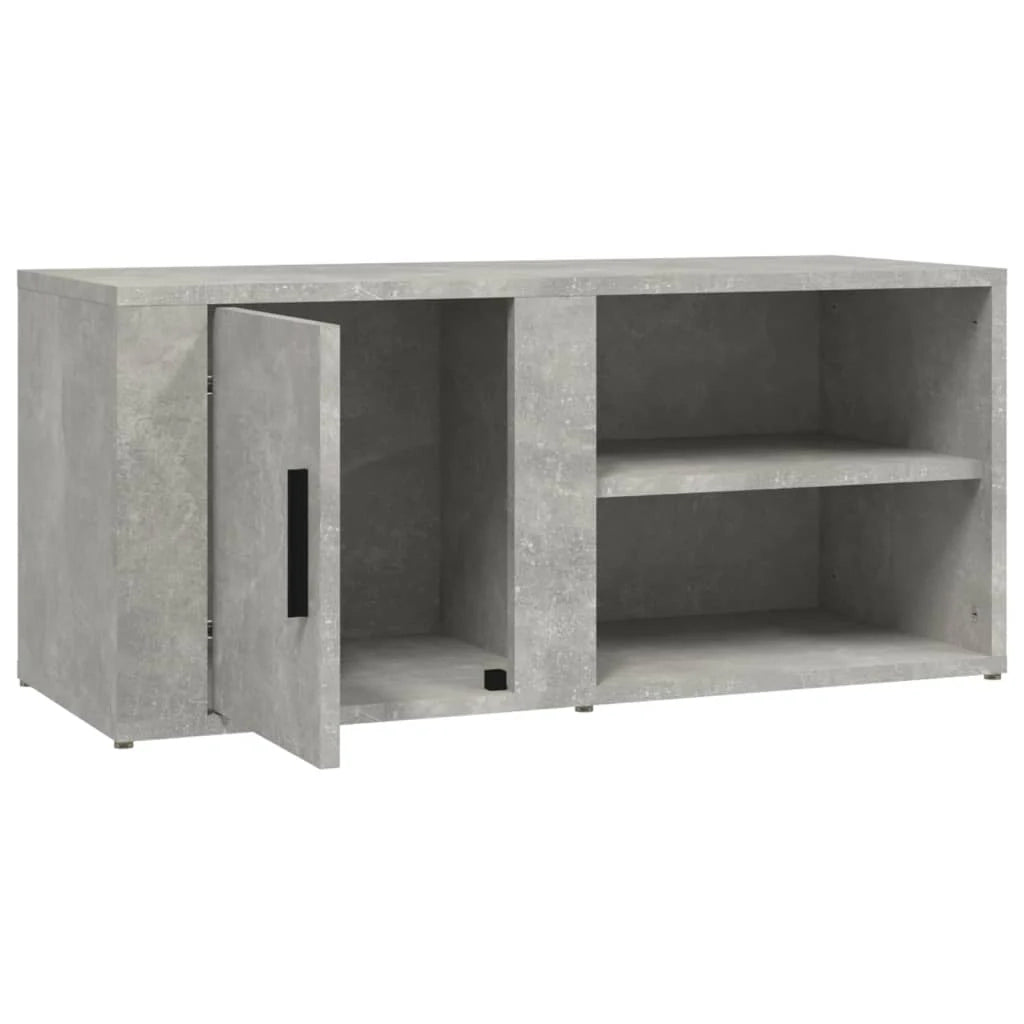 Mobile TV multimediale mensola TV credenza mobile TV sala da pranzo soggiorno camera da letto 2 pezzi 80 x 31,5 x 36 cm legno ingegnerizzato grigio 02_0028563
