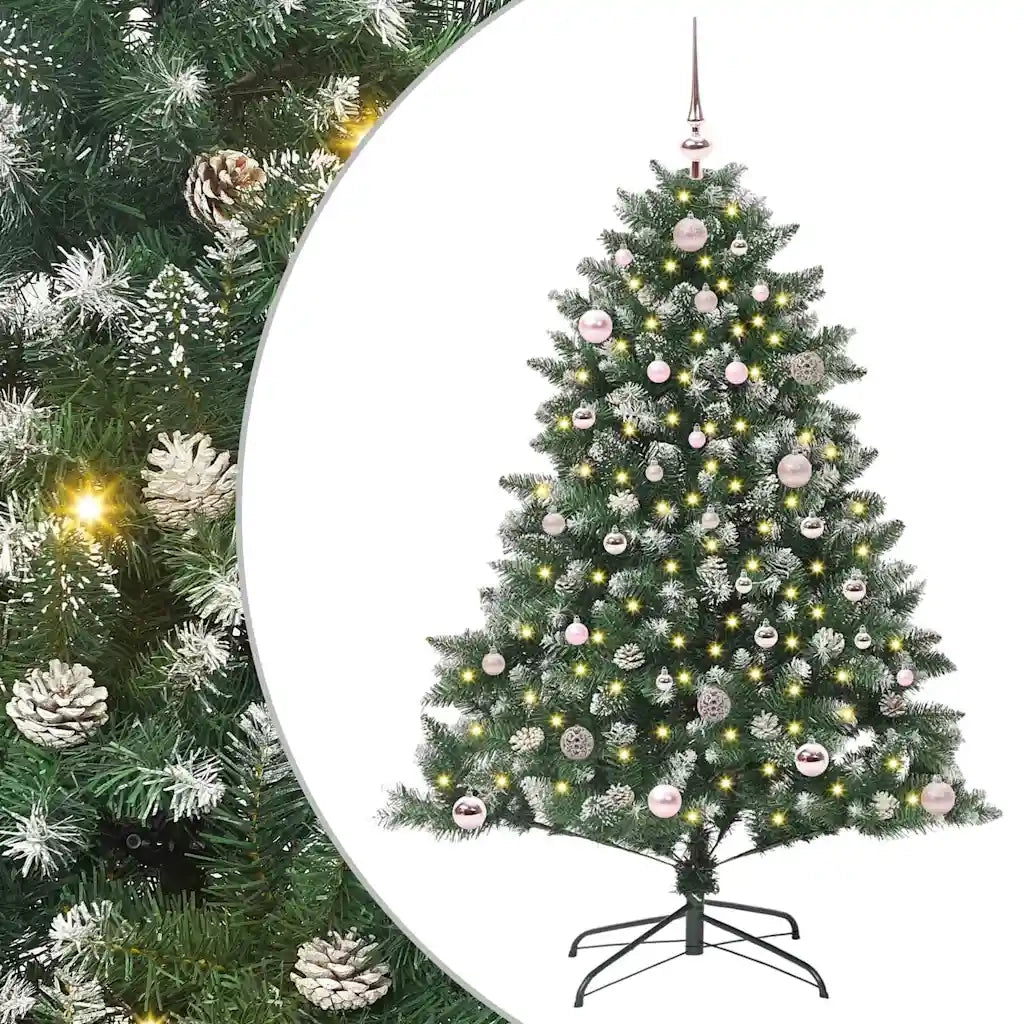 Albero di Natale artificiale con 150 LED Verde 150 cm 3395223