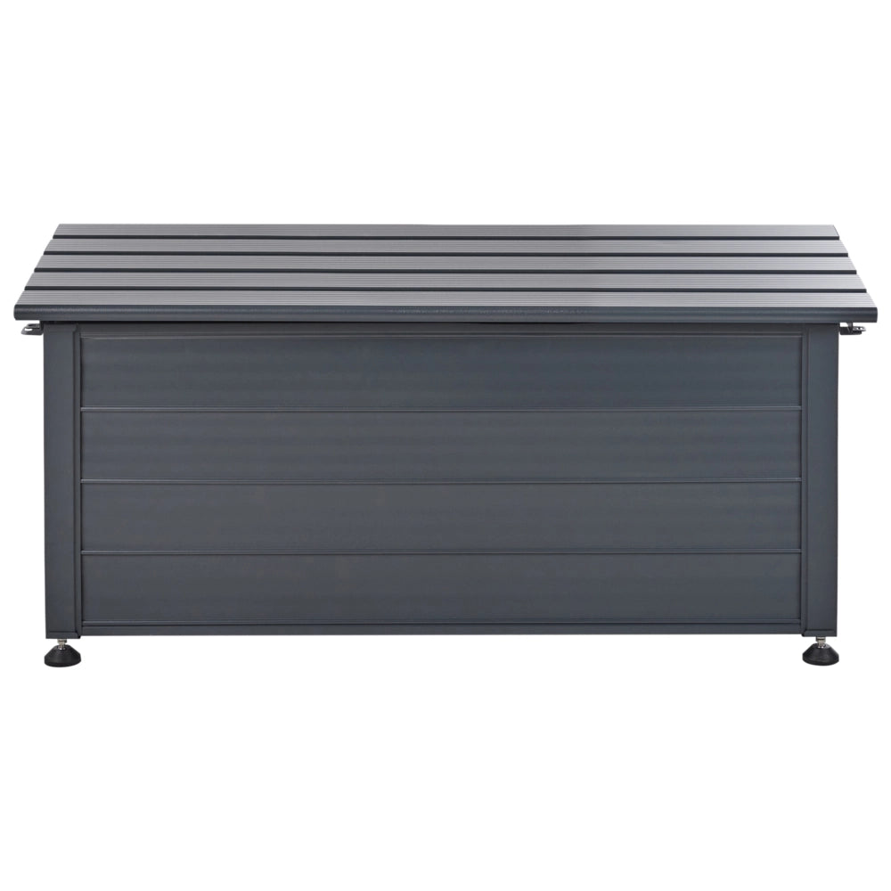 Mobile portaoggetti da giardino in alluminio grigio scuro 113x50 cm Mobili da giardino
