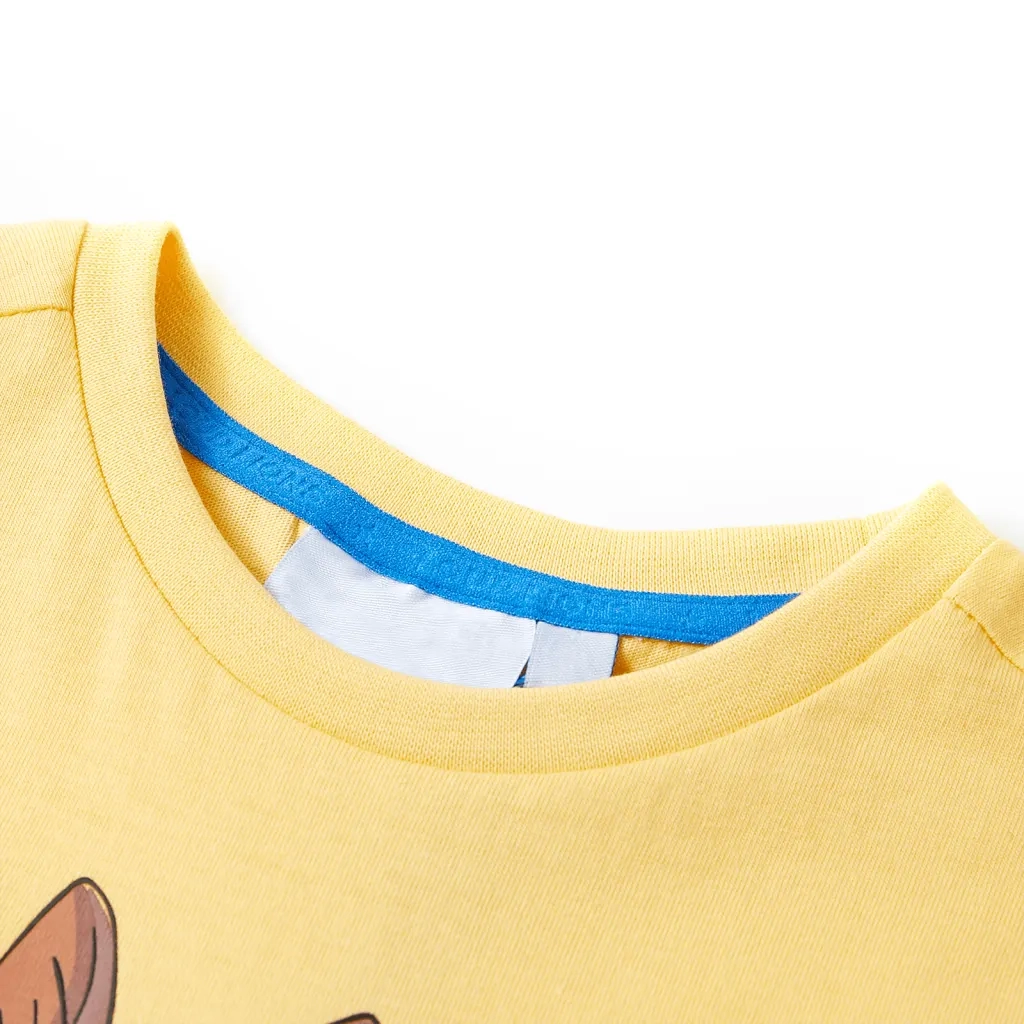 Maglietta da Bambino a Maniche Corte Gialla 140cod mxl 109778