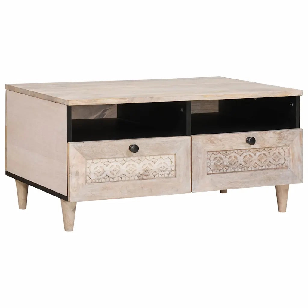 vidaXL Tavolino da salotto con cassetto Bianco 80 x 54 x 40 cm