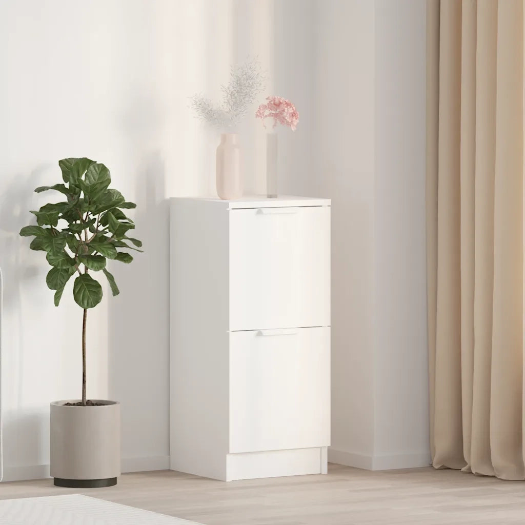 Credenza Bianca 30x30x70 cm in Legno Multistrato 811169