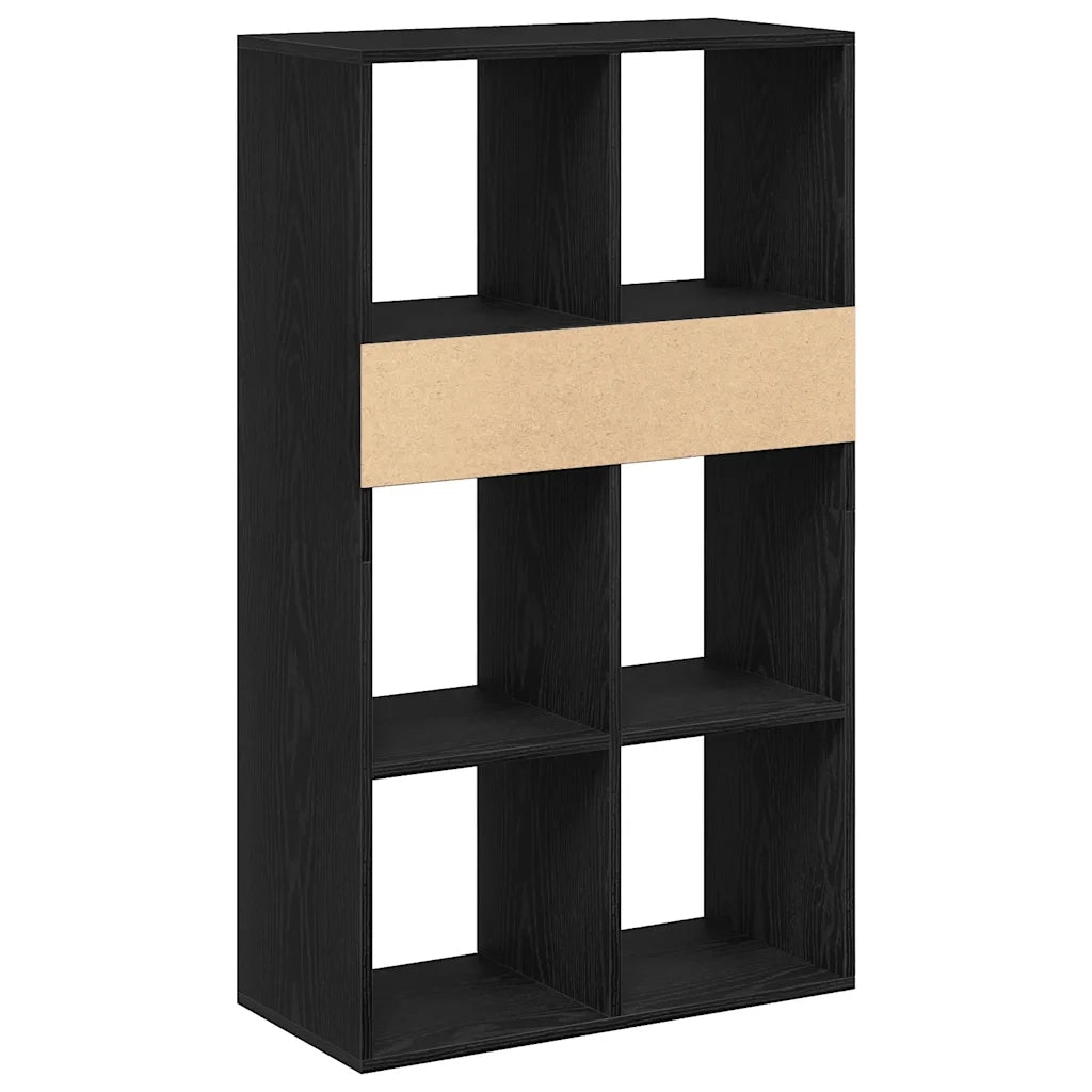 Libreria Nera 66x31x112 cm in Legno Multistrato