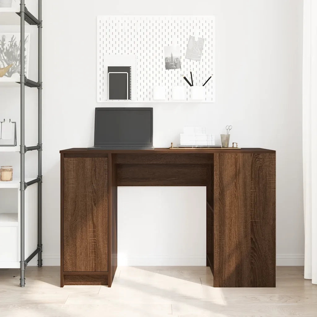 Scrivania Rovere Marrone 120x42x76 cm in Legno Multistrato