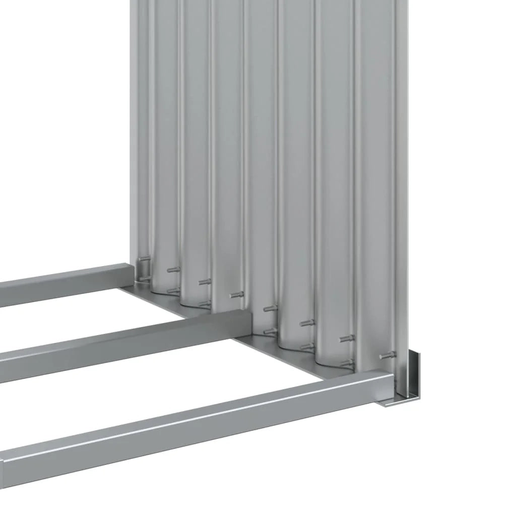 Portalegna argento 120 x 45 x 210 cm acciaio zincato Argento 02_0043791