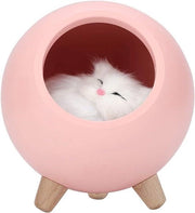 Lampada da Notte per Piccoli Animali con LED USB, Caricabile, Silicio Soft, Rosa, Ideale per Sogno Doloroso