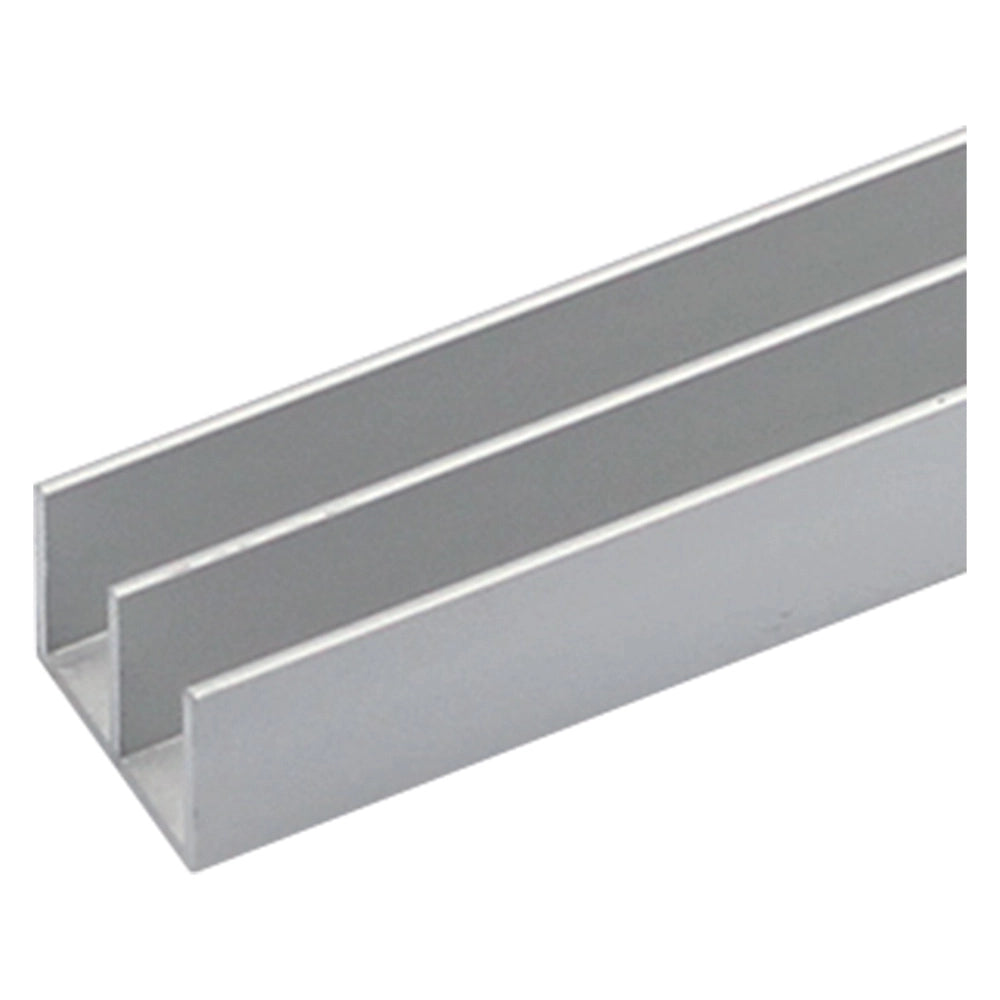 PROFILO PER FAI DA TE TIPO DOPPIA 'U' mm 20 x 18 x 1 - mt 2 col.argento- 10 pezzi  - UNIKO