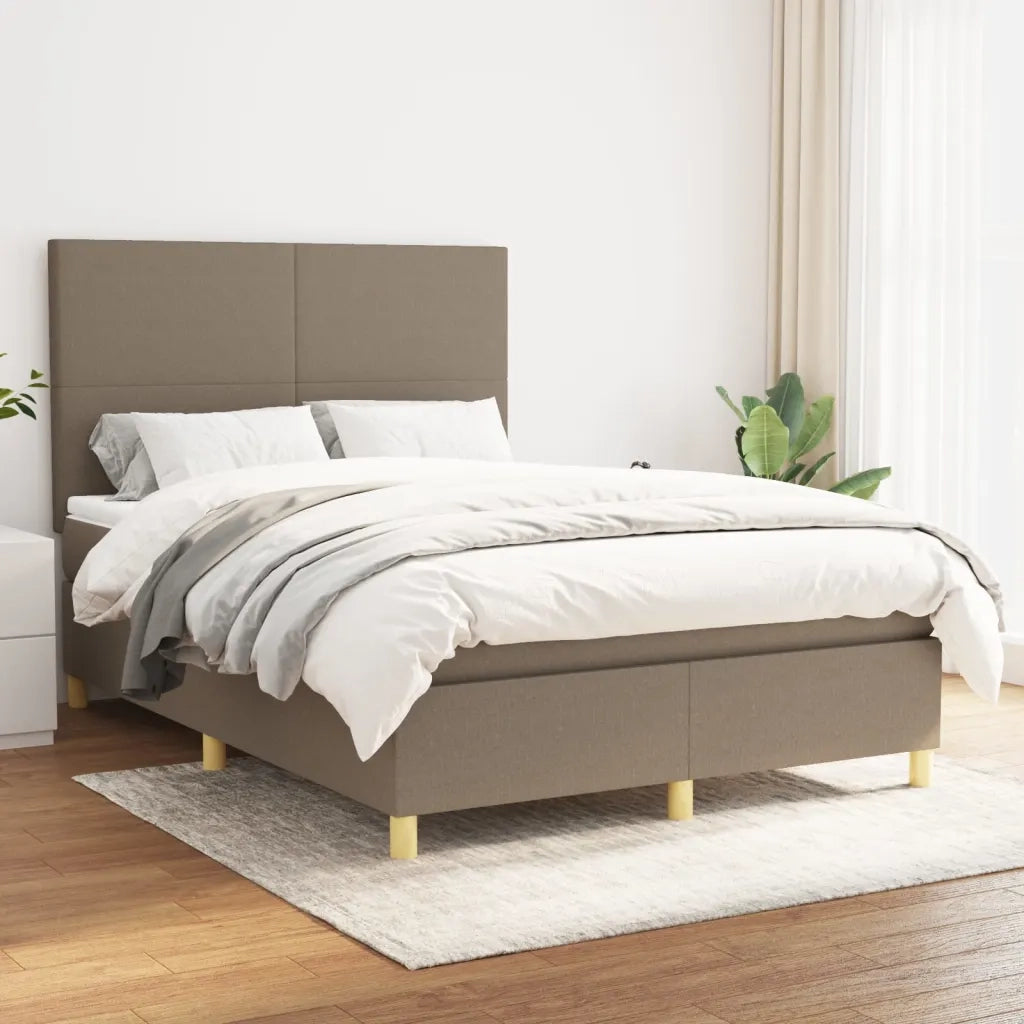 Giroletto a Molle con Materasso Tortora 140x190 cm in Tessutocod mxl 75748