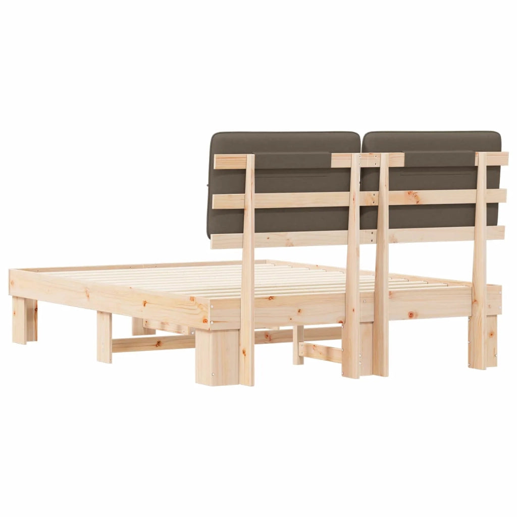 Letto con Testiera Rivestita Talpa 160 x 200 cm Pino massello 877407