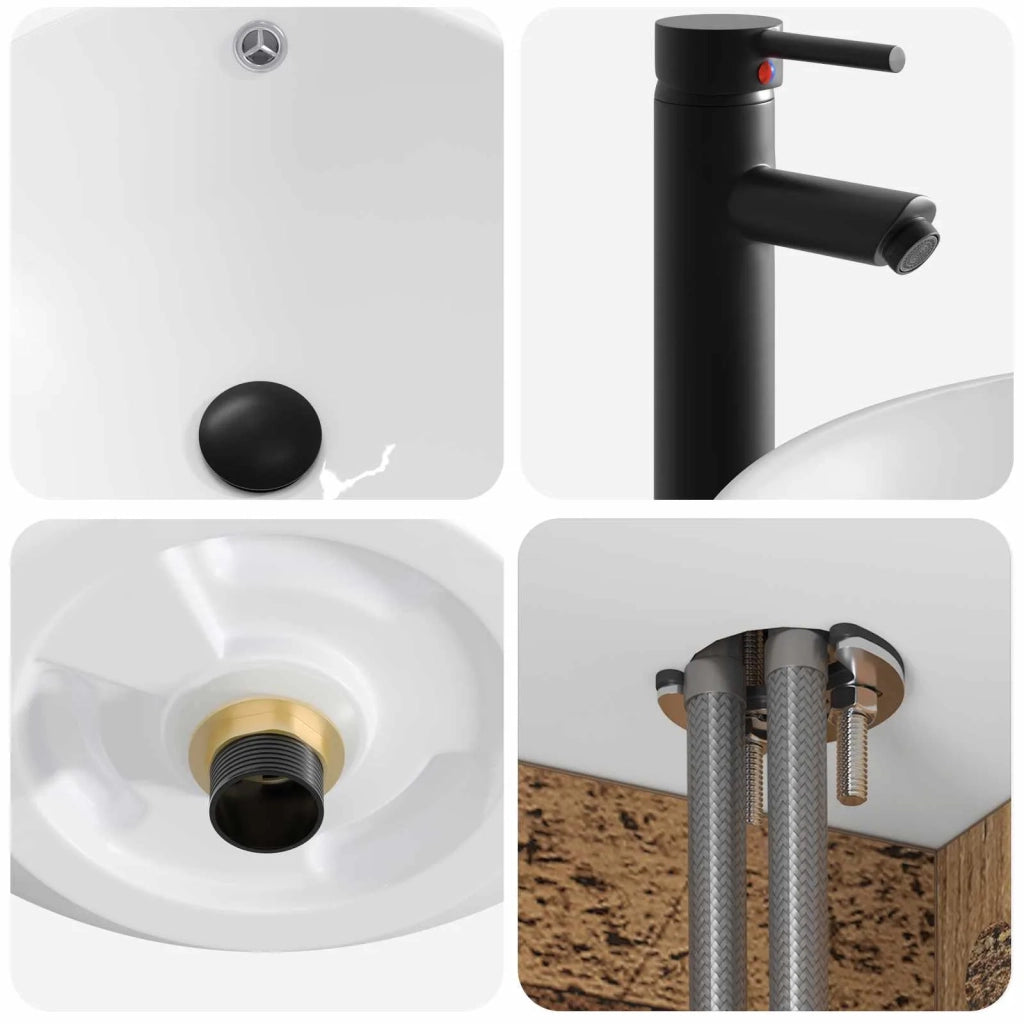 Mobile lavabo da parete Legno antico 39 x 35 x 63 cm 890550