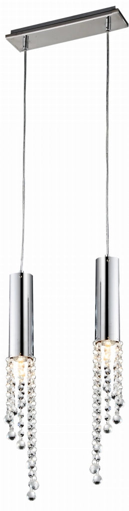 Lampada a sospensione Candellux Duero 2xGU10 cromata