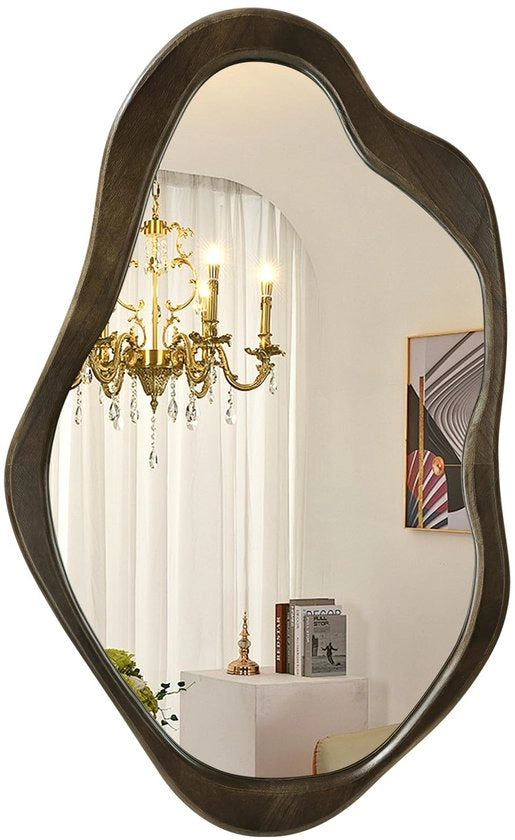 Specchio Decorativo Asimmetrico 50x70cm per Soggiorno Camera da Letto Hall Entrata Camino