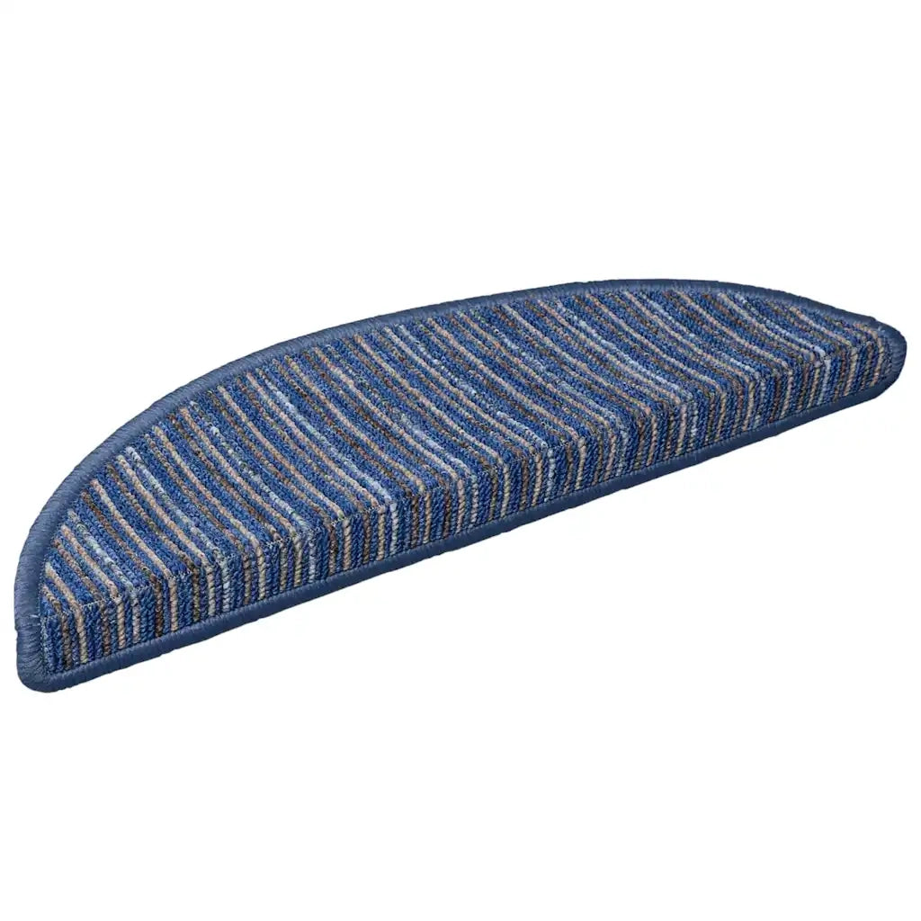 Tappetini per scale autoadesivi 15 pz | Gradini per Scale Blu 56 x 17 x 3 cm