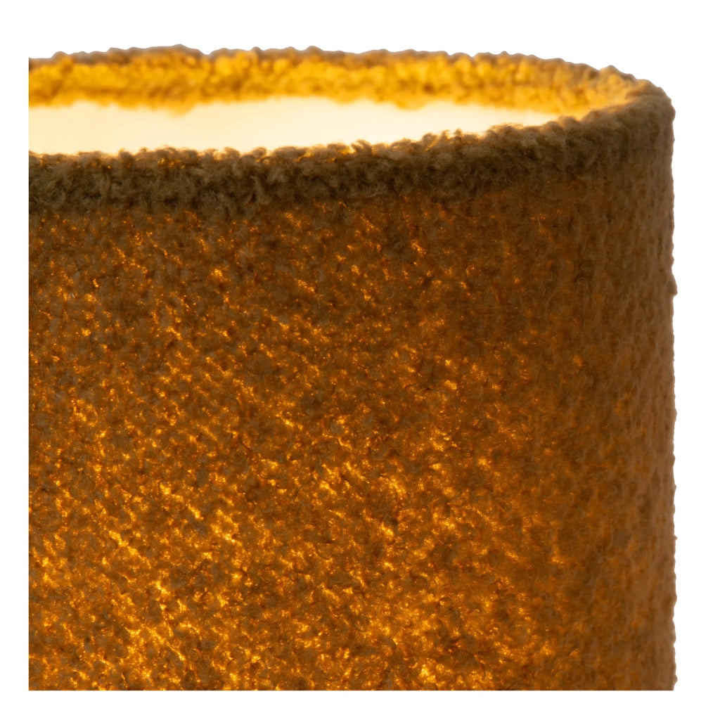 Lampada da tavolo verde/marrone cotone E14 Woolly Lucide