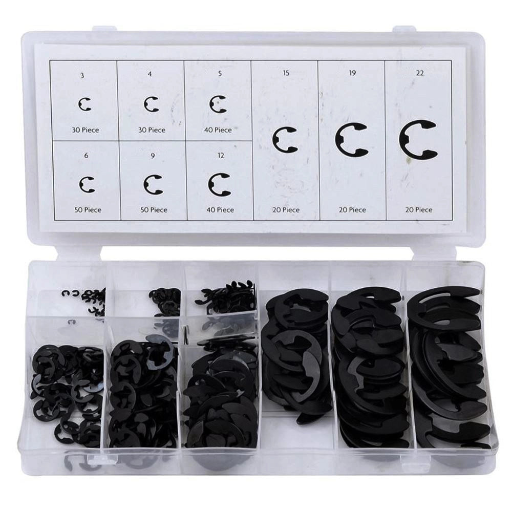 Trade Shop - Anelli Elastici Seeger Kit Da 300 Pz Assortiti Rondelle Anello Elastico E-clips -