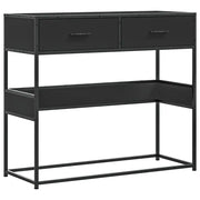 Tavolino Consolle | Tavolo d'Ingresso Nero 90x35x80 cm in Legno Multistrato