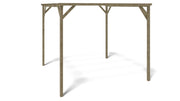 Tettoia posto auto coperto in legno 3x3 m - 9 m2 - CAR12 - ALTANKA