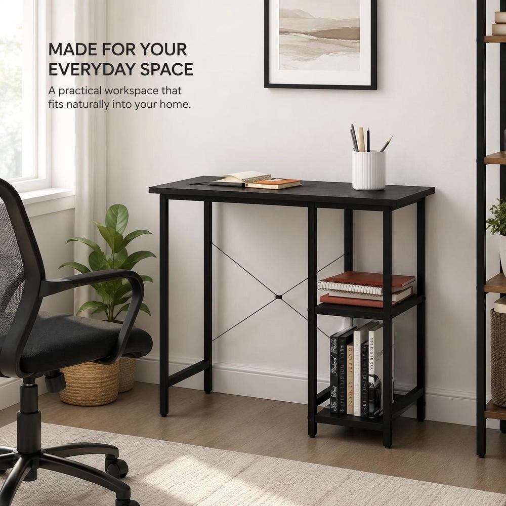 Computer Desk Black 80x40x72 Cm MDF And Metal