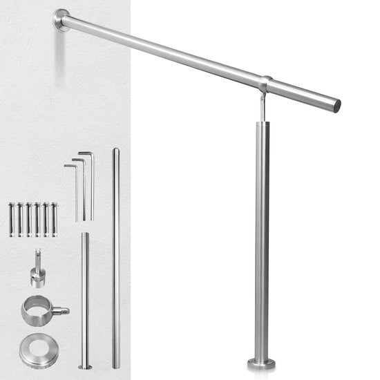 Levatura in acciaio inox per ringhiere di 180cm con maniglia in acciaio inox.