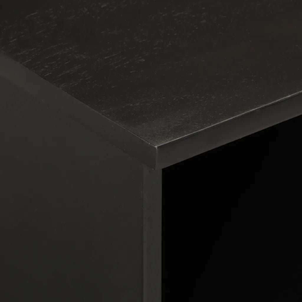 Mobile Porta TV Nero 100x33x46 cm in Legno Massello di Mango 356837