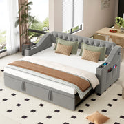 Letto poltrona trasformabile in letto samto grigio 90x190 cm